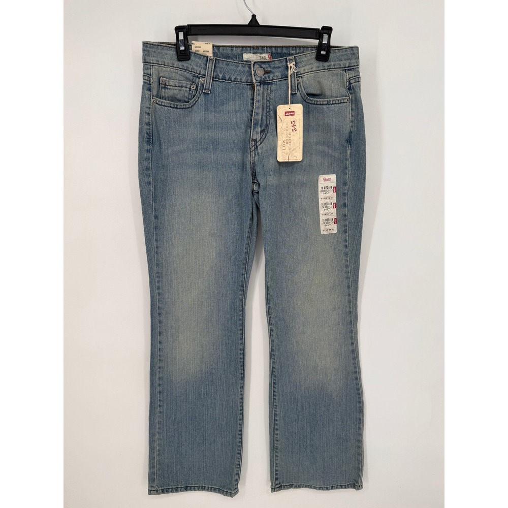 Levis 545 Low Boot Cut Jeans Womens 10 Medium Blue New Stretch Denim Pants 3388